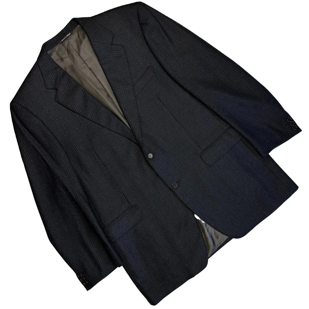 Canali Wool Cashmere Tweed Sport Coat 2 Button Men 46L US Brown Gray (56L IT)